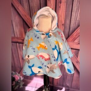 Adorable Shark Hooded Car Seat Poncho